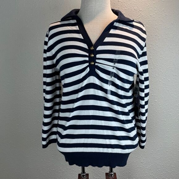 NWT Jones New York Signature Polo Top Size M - Picture 1 of 9